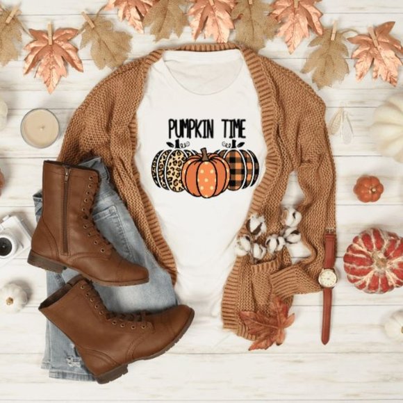 Pumpkin Time Softstyle® Fitted T-Shirt - Picture 1 of 3
